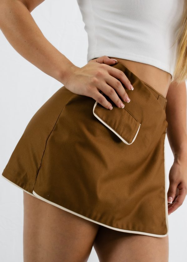 FALDA SHORT FRIDA MARRÓN