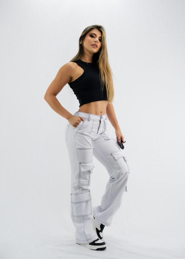 PANTALÓN CARGO FATIMA – BLANCO