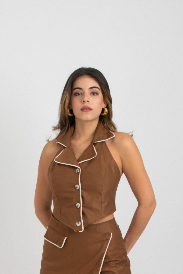 CHALECO GIA MARRÓN