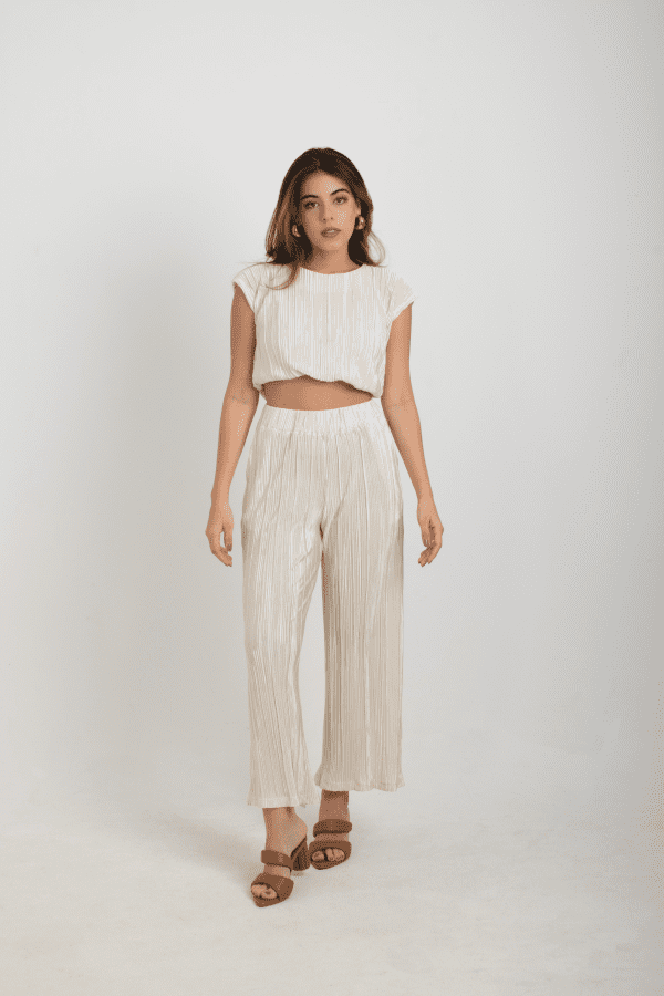 Set plisado Elida – Perla