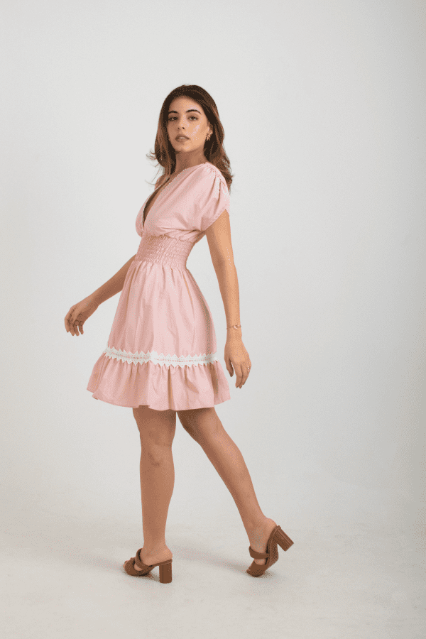 Vestido Salwa Rosa