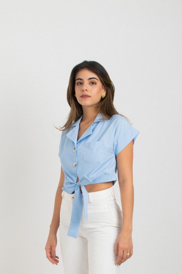 BLUSA LAZO SAFARI AZUL
